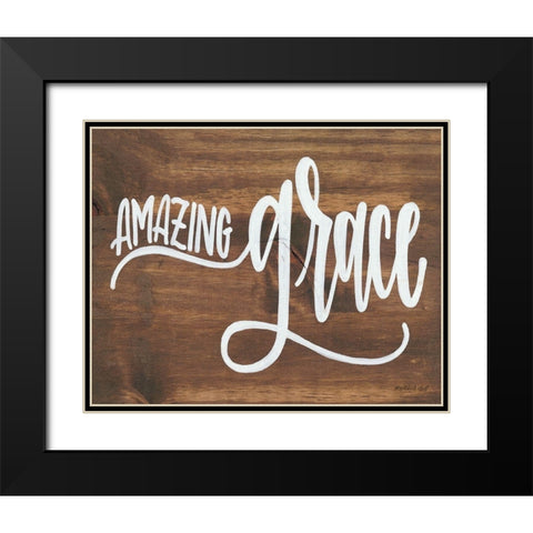 Amazing Grace Black Modern Wood Framed Art Print with Double Matting by Imperfect Dust
