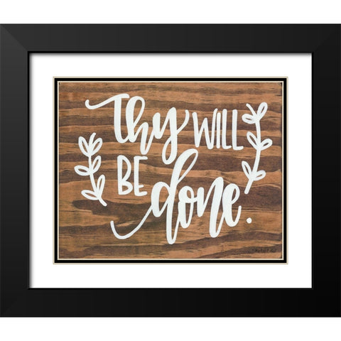 Thy Will Be Done. Black Modern Wood Framed Art Print with Double Matting by Imperfect Dust