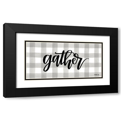 Gather Black Modern Wood Framed Art Print with Double Matting by Imperfect Dust