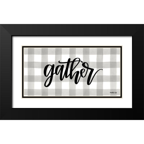 Gather Black Modern Wood Framed Art Print with Double Matting by Imperfect Dust