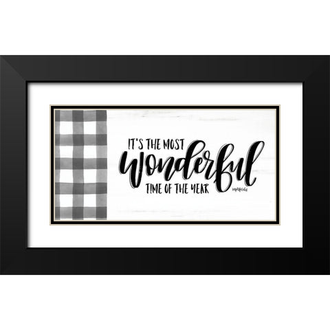 Its the Most Wonderful Time Black Modern Wood Framed Art Print with Double Matting by Imperfect Dust