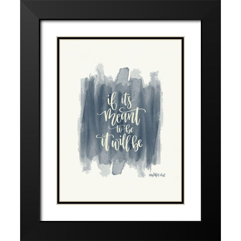 Meant to Be Black Modern Wood Framed Art Print with Double Matting by Imperfect Dust