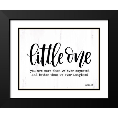 Little One Black Modern Wood Framed Art Print with Double Matting by Imperfect Dust