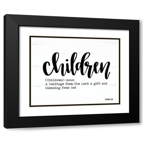 Children Black Modern Wood Framed Art Print with Double Matting by Imperfect Dust