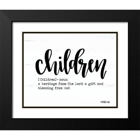 Children Black Modern Wood Framed Art Print with Double Matting by Imperfect Dust