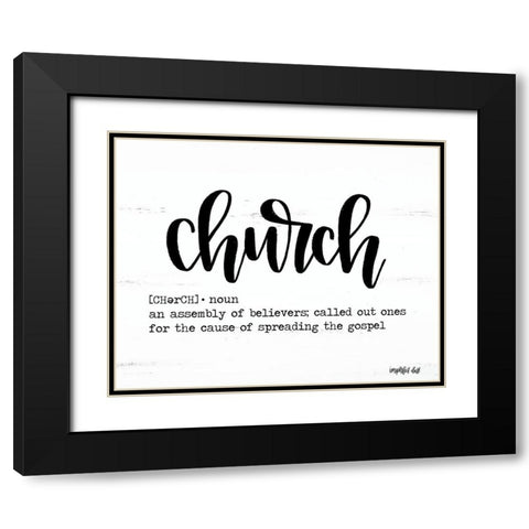 Church Black Modern Wood Framed Art Print with Double Matting by Imperfect Dust