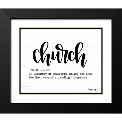 Church Black Modern Wood Framed Art Print with Double Matting by Imperfect Dust