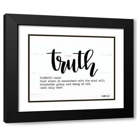 Truth Black Modern Wood Framed Art Print with Double Matting by Imperfect Dust