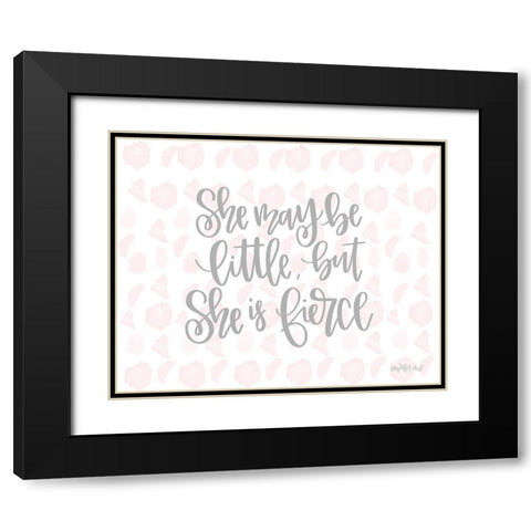 She is Fierce Black Modern Wood Framed Art Print with Double Matting by Imperfect Dust