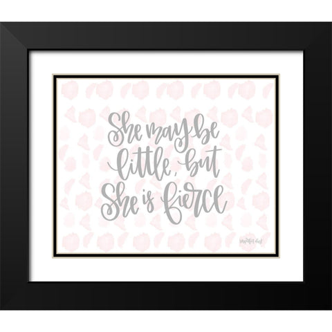 She is Fierce Black Modern Wood Framed Art Print with Double Matting by Imperfect Dust