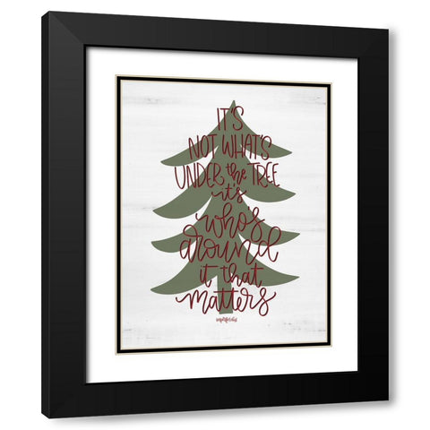 Around the Tree Black Modern Wood Framed Art Print with Double Matting by Imperfect Dust