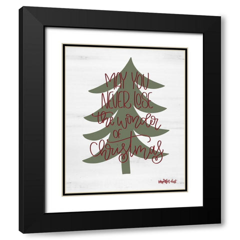 Wonder of Christmas Black Modern Wood Framed Art Print with Double Matting by Imperfect Dust