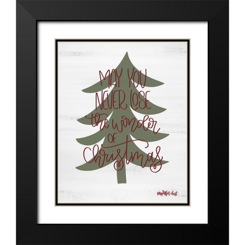 Wonder of Christmas Black Modern Wood Framed Art Print with Double Matting by Imperfect Dust