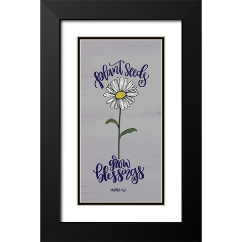 Plant Seeds Black Modern Wood Framed Art Print with Double Matting by Imperfect Dust