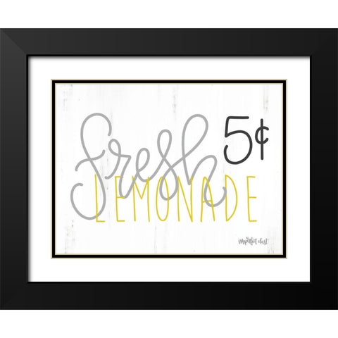 Fresh Lemonade Black Modern Wood Framed Art Print with Double Matting by Imperfect Dust