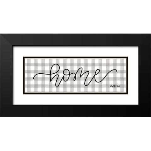 Buffalo Plaid Home Black Modern Wood Framed Art Print with Double Matting by Imperfect Dust