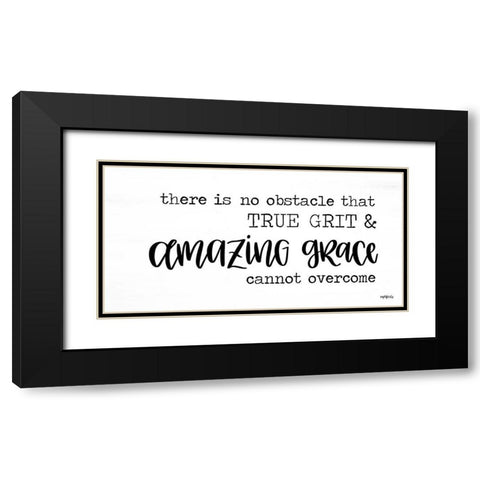 True Grit and Amazing Grace     Black Modern Wood Framed Art Print with Double Matting by Imperfect Dust