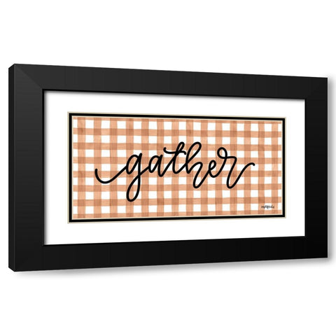 Gather Terracotta Black Modern Wood Framed Art Print with Double Matting by Imperfect Dust