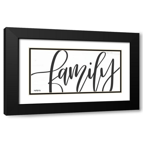 Family Black Modern Wood Framed Art Print with Double Matting by Imperfect Dust