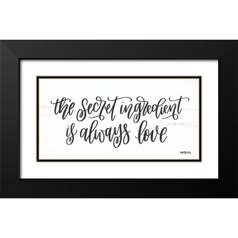 Secret Ingredient Black Modern Wood Framed Art Print with Double Matting by Imperfect Dust