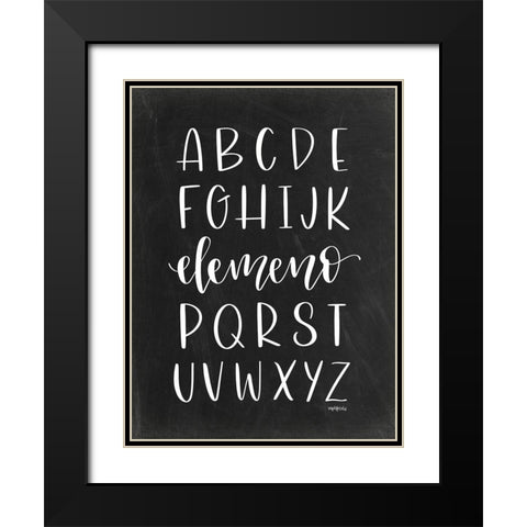 Elemeno   Black Modern Wood Framed Art Print with Double Matting by Imperfect Dust
