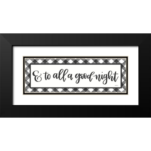 To All a Good Night Black Modern Wood Framed Art Print with Double Matting by Imperfect Dust