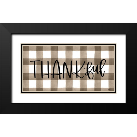 Thankful   Black Modern Wood Framed Art Print with Double Matting by Imperfect Dust