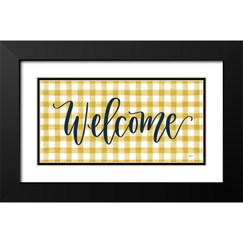 Welcome    Black Modern Wood Framed Art Print with Double Matting by Imperfect Dust