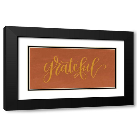 Grateful     Black Modern Wood Framed Art Print with Double Matting by Imperfect Dust