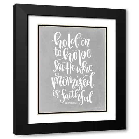 Hold on to Hope II Black Modern Wood Framed Art Print with Double Matting by Imperfect Dust