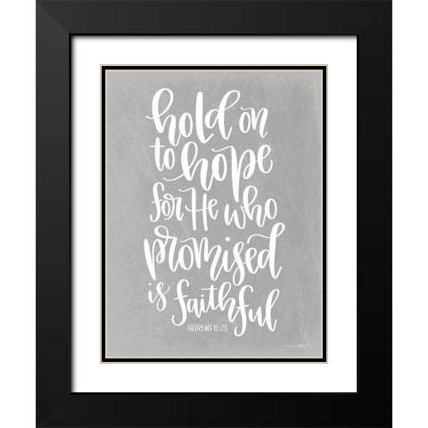 Hold on to Hope II Black Modern Wood Framed Art Print with Double Matting by Imperfect Dust
