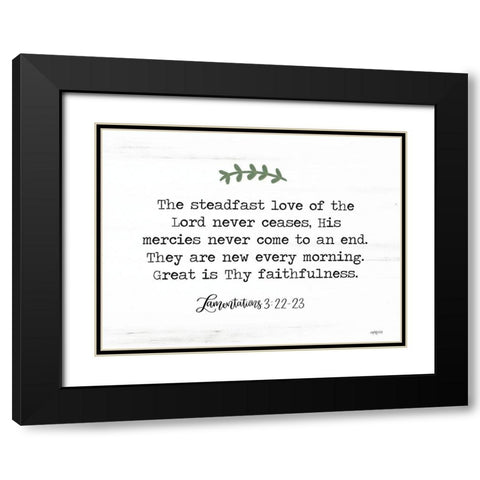 Mercies Black Modern Wood Framed Art Print with Double Matting by Imperfect Dust