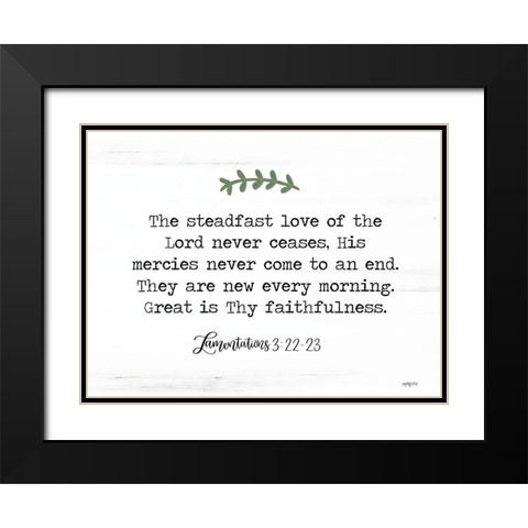 Mercies Black Modern Wood Framed Art Print with Double Matting by Imperfect Dust