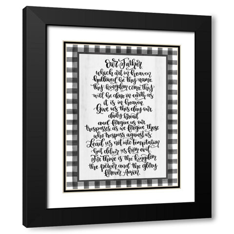 The Lords Prayer Black Modern Wood Framed Art Print with Double Matting by Imperfect Dust