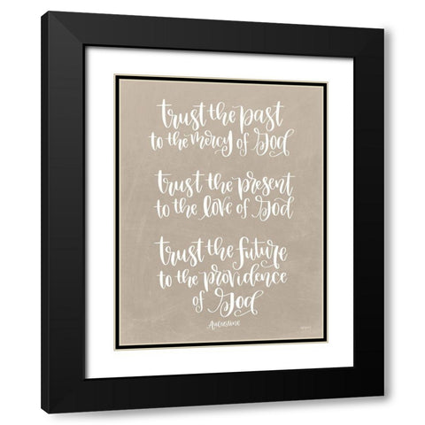 Trust Black Modern Wood Framed Art Print with Double Matting by Imperfect Dust