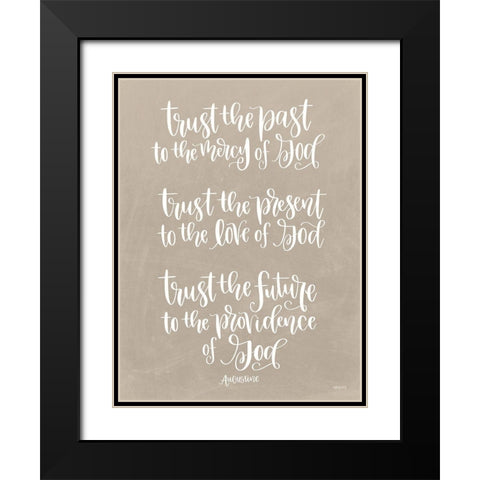 Trust Black Modern Wood Framed Art Print with Double Matting by Imperfect Dust
