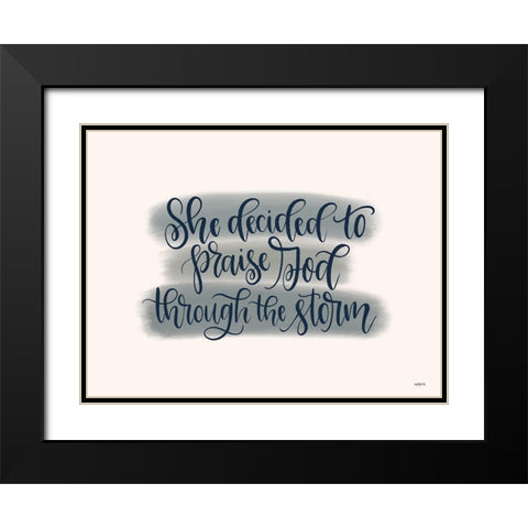 Through the Storm Black Modern Wood Framed Art Print with Double Matting by Imperfect Dust