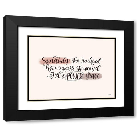 Power and Grace Black Modern Wood Framed Art Print with Double Matting by Imperfect Dust