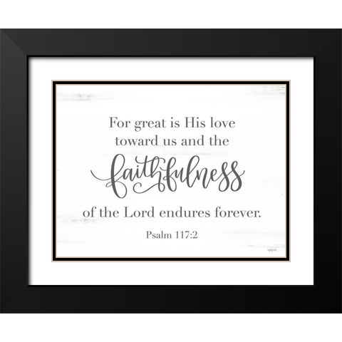 Faithfulness Black Modern Wood Framed Art Print with Double Matting by Imperfect Dust