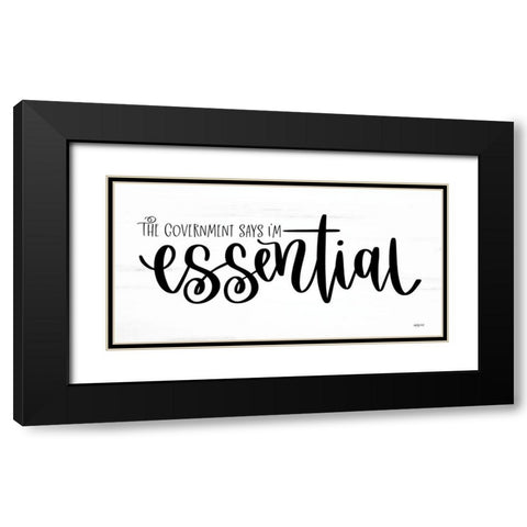 Im Essential Black Modern Wood Framed Art Print with Double Matting by Imperfect Dust