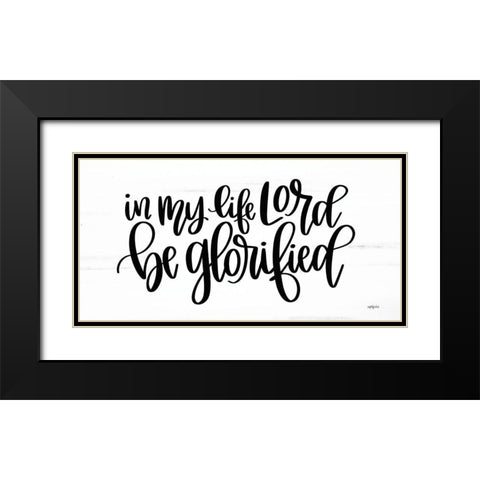 Be Glorified Black Modern Wood Framed Art Print with Double Matting by Imperfect Dust