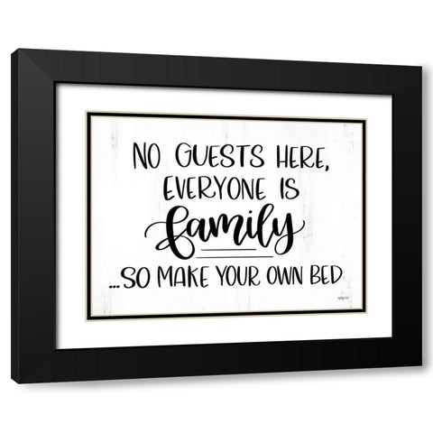 Everyone is Family Black Modern Wood Framed Art Print with Double Matting by Imperfect Dust