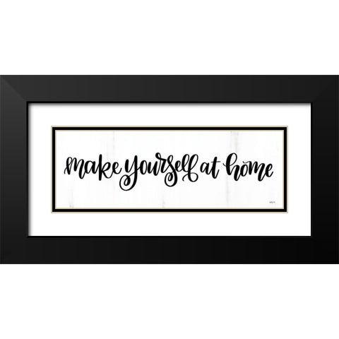 Make Yourself at Home Black Modern Wood Framed Art Print with Double Matting by Imperfect Dust