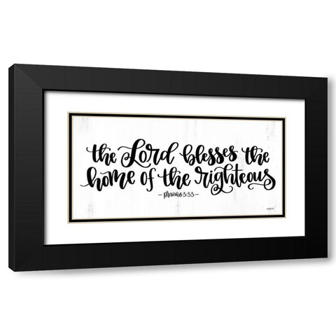 The Lord Blesses Black Modern Wood Framed Art Print with Double Matting by Imperfect Dust