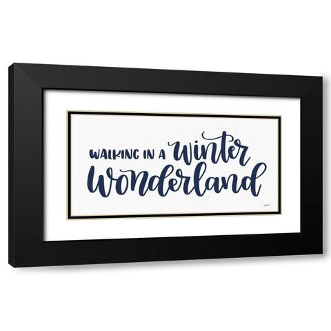 Winter Wonderland Black Modern Wood Framed Art Print with Double Matting by Imperfect Dust