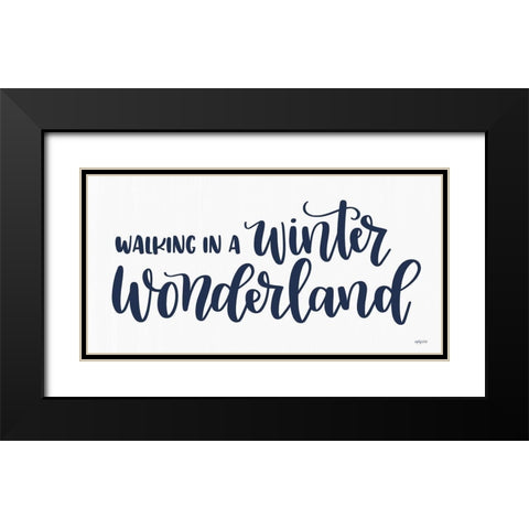 Winter Wonderland Black Modern Wood Framed Art Print with Double Matting by Imperfect Dust
