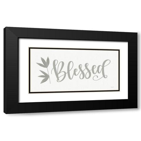 Blessed Black Modern Wood Framed Art Print with Double Matting by Imperfect Dust