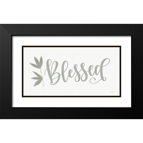 Blessed Black Modern Wood Framed Art Print with Double Matting by Imperfect Dust