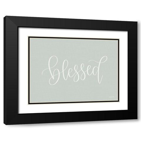 Blessed Black Modern Wood Framed Art Print with Double Matting by Imperfect Dust