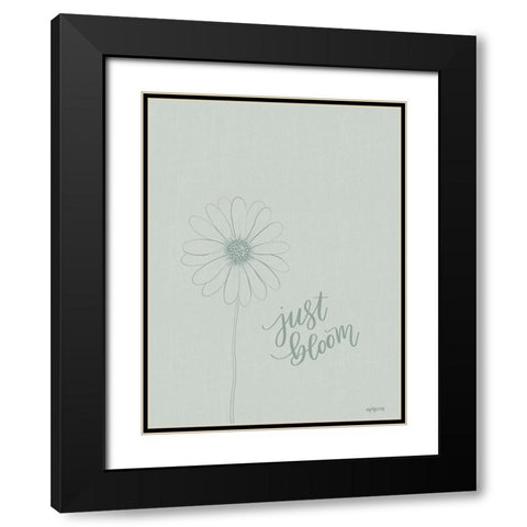 Just Bloom Black Modern Wood Framed Art Print with Double Matting by Imperfect Dust